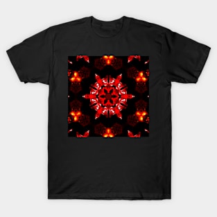 Ominous Red Kaleidoscope pattern (Seamless) 23 T-Shirt